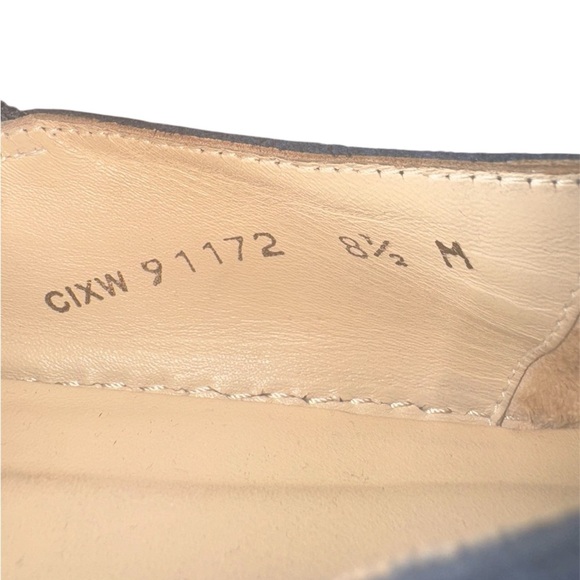 Stuart Weitzman Navy Blue Suede Almond Toe Nugal Flat Espadrilles Size: US 8.5 - Picture 4 of 6